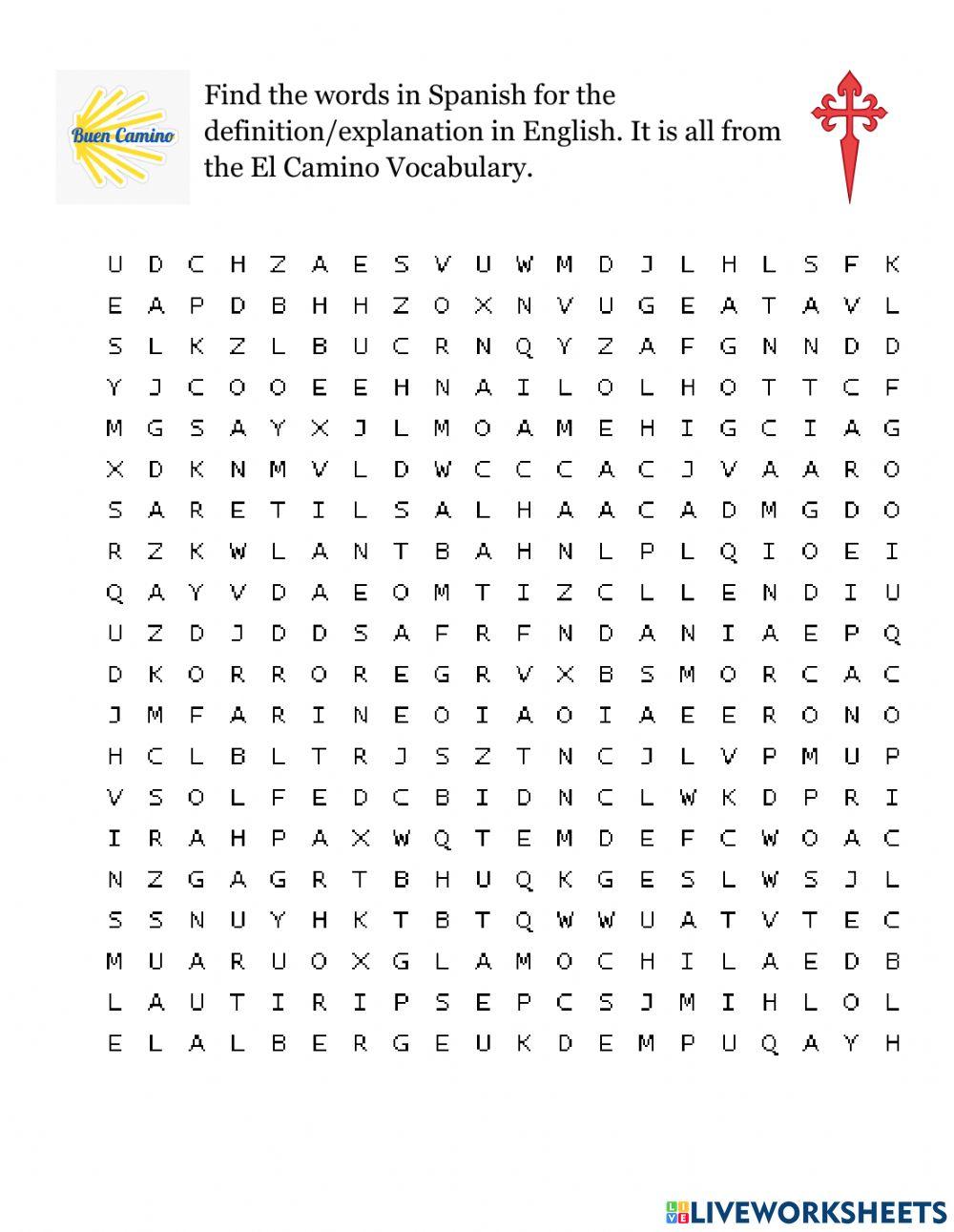 El Camino - Vocabulario