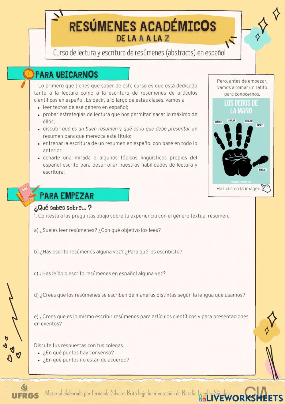 ¿Qué sabes sobre resúmenes de artículos científicos??