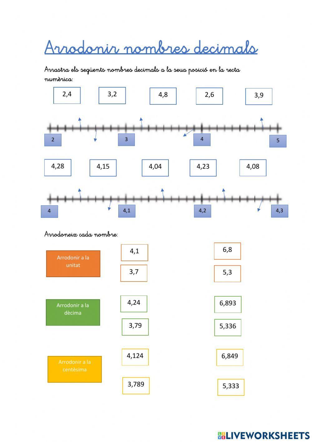 Arrodonir nombres decimals