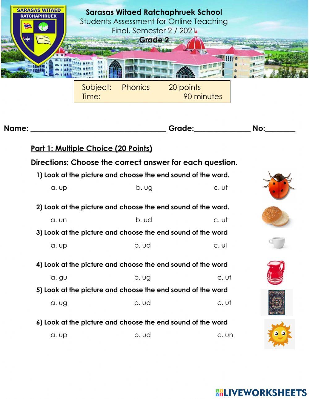 Phonics Grade 2 | LiveWorksheets | 1878448