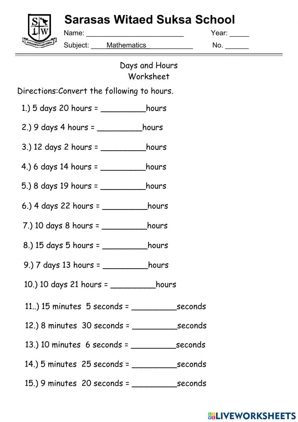 day-hours-and-seconds-online-exercise-for-live-worksheets