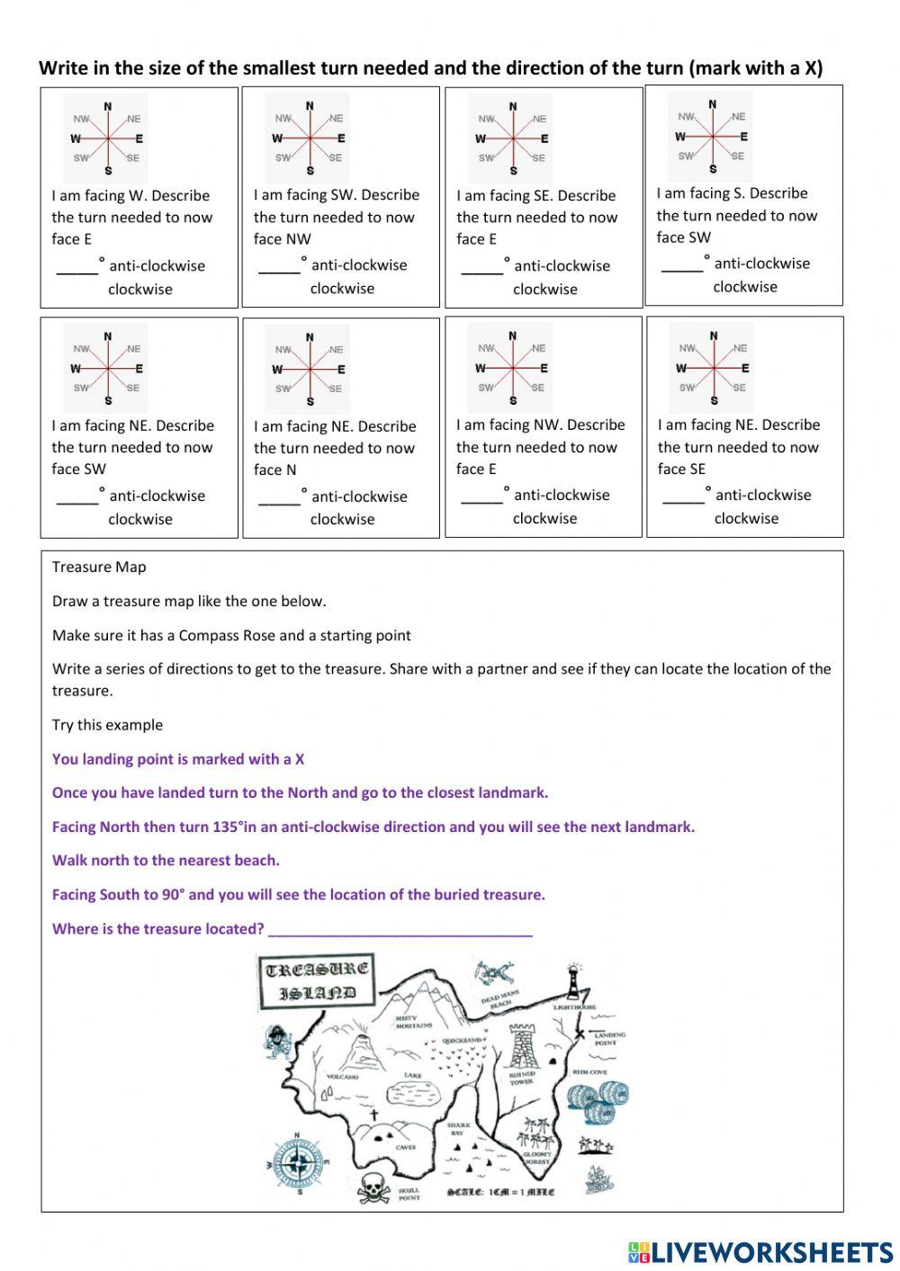 CHILL5 Math Describing Turn and Using Compass Points
