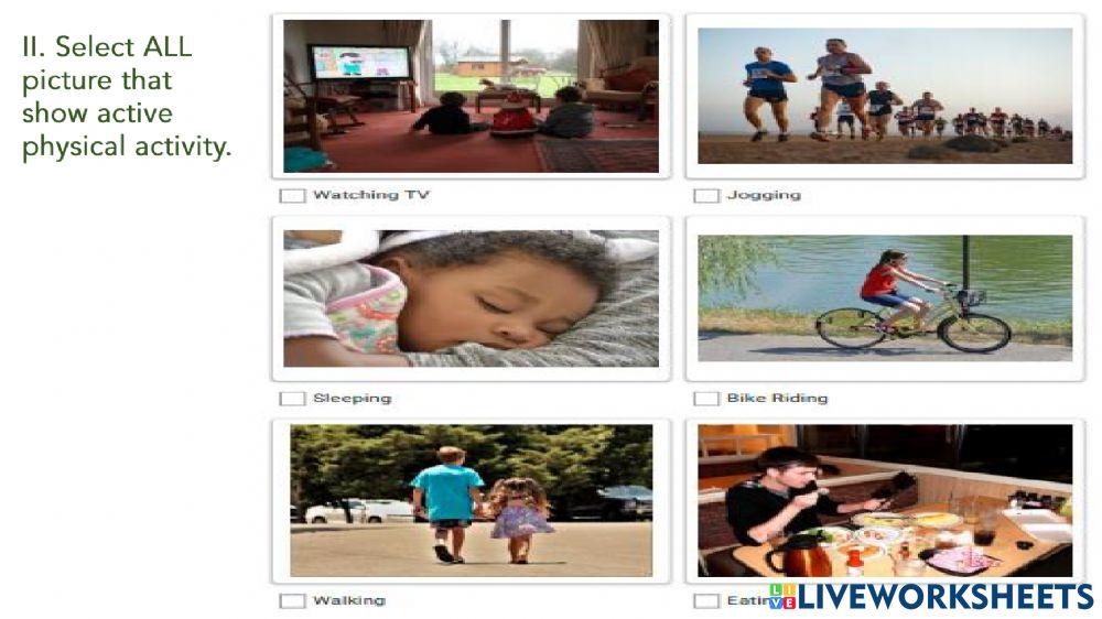 Physical activity and Fitness components