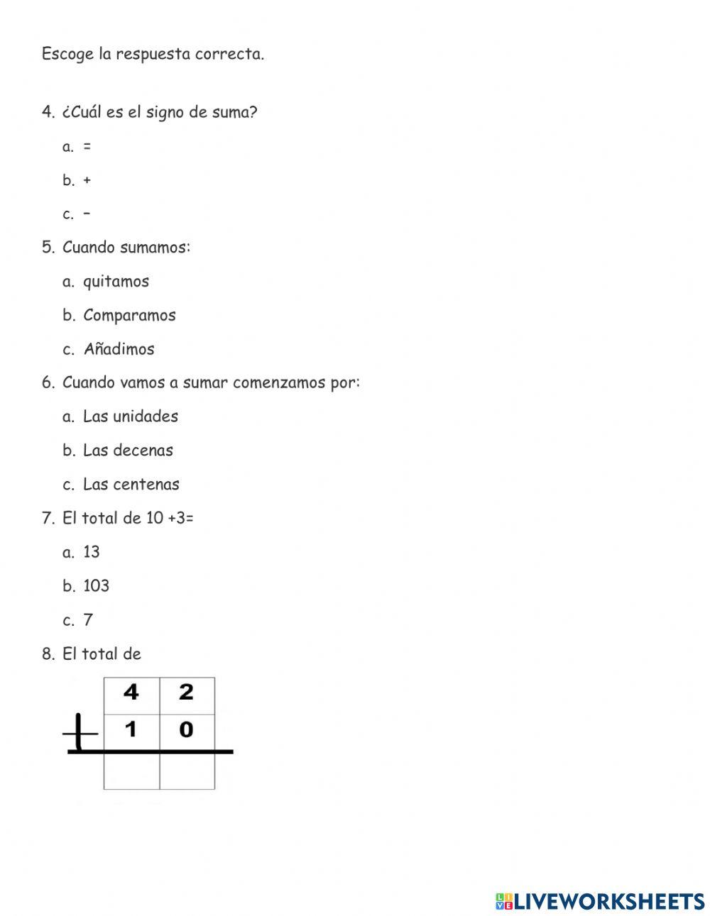 Propiedad de la suma
