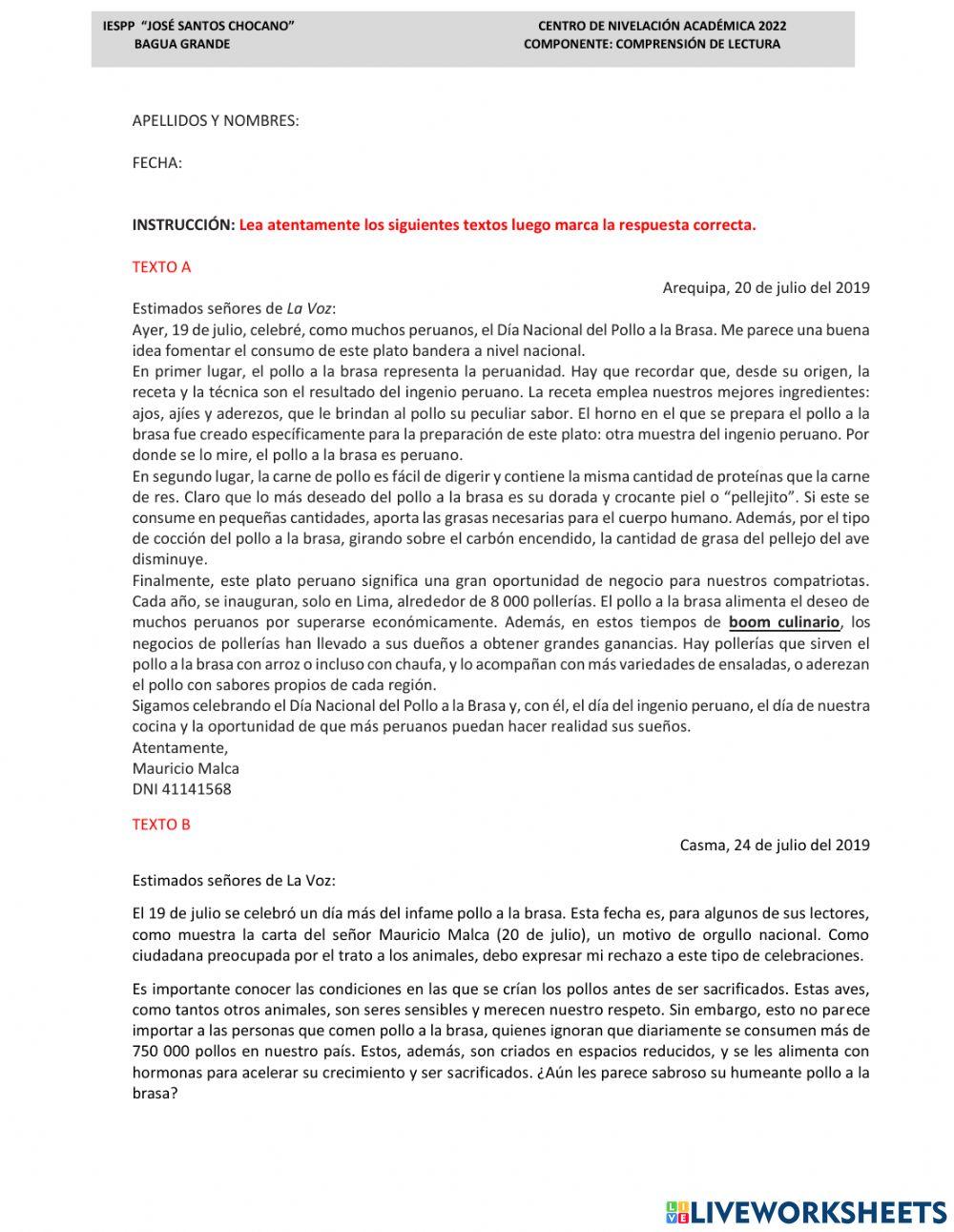 Opiniones sobre el pollo a la brasa