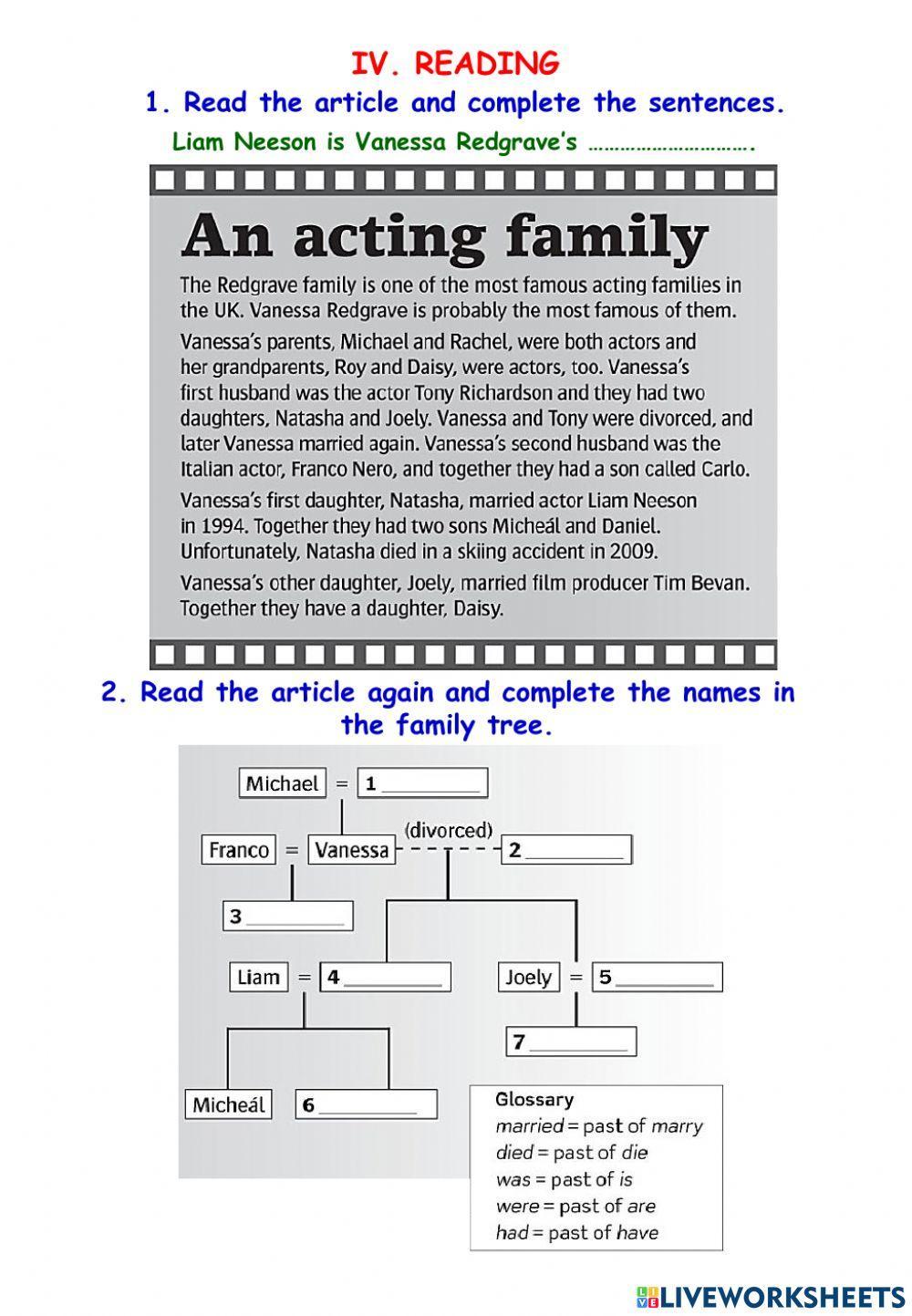 Unit 4A: Is she his wife or his sister?