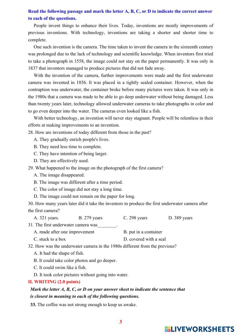 Đề số 7 ( Thi vào 10 )