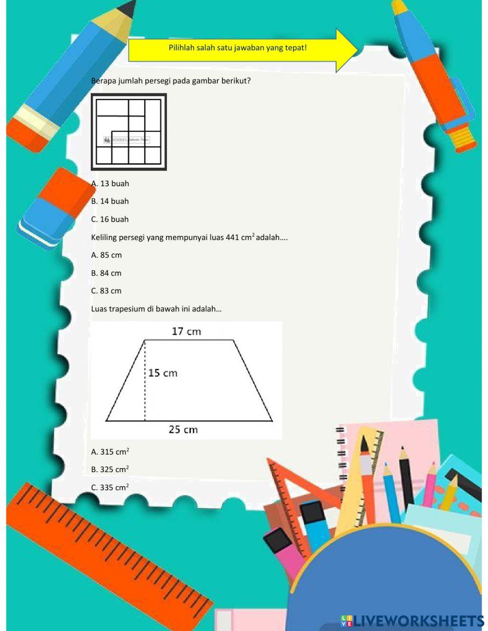 latihan dasar segitiga dan segiempat