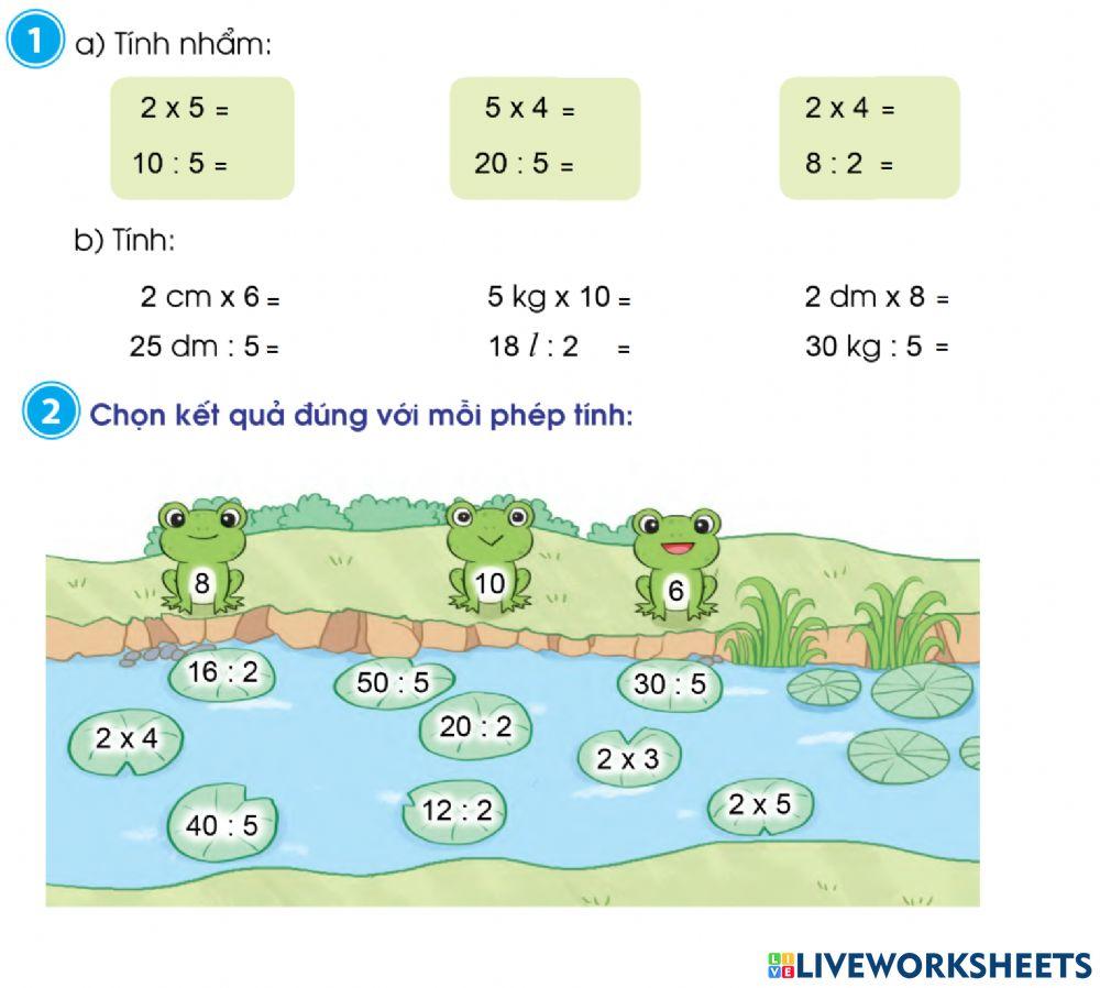 Luyện tập chung bài 1,2