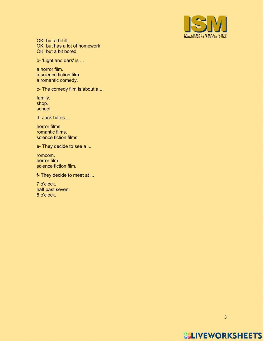 Examen libre basic level 1