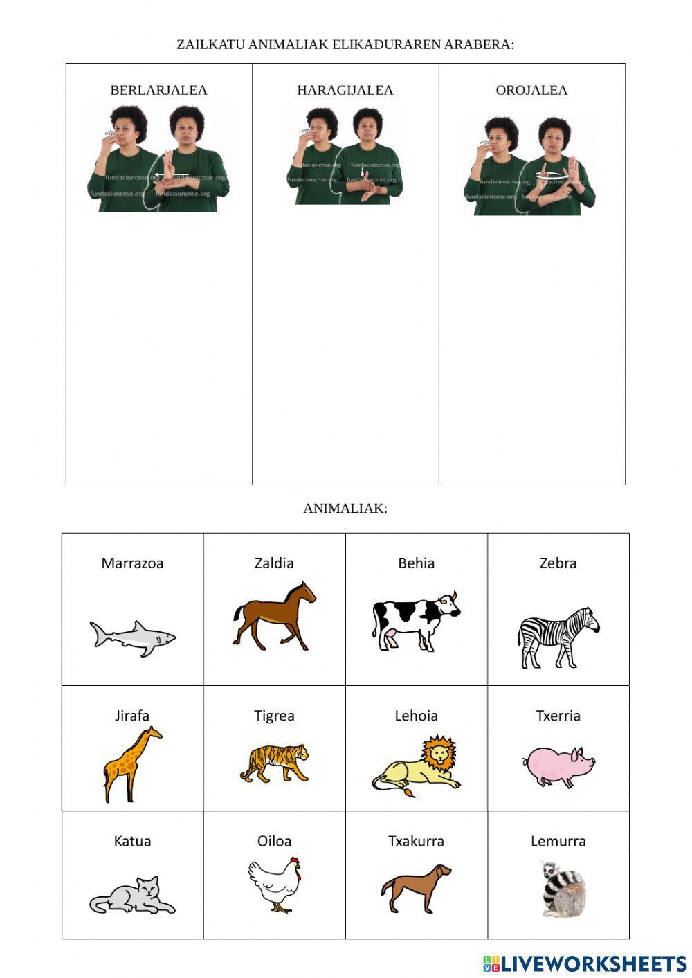 Animalien elikadura LSE