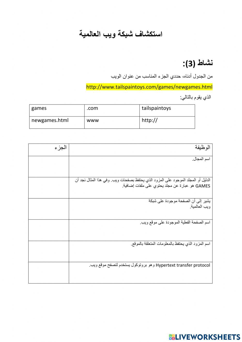 استكشاف شبكة الويب