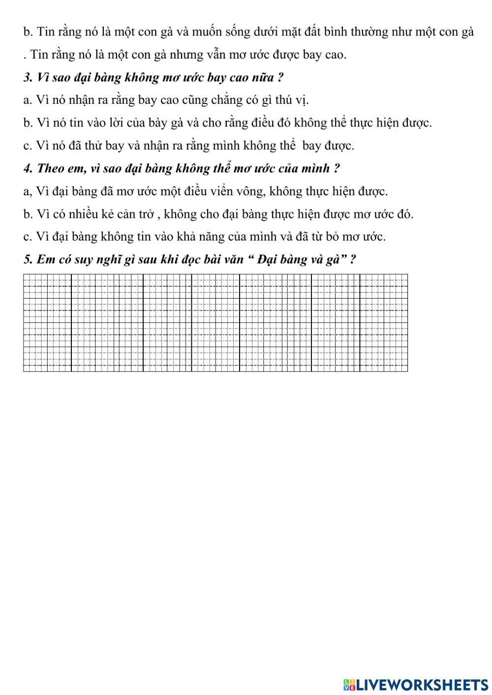 Ôn tập TV 17.02.2022