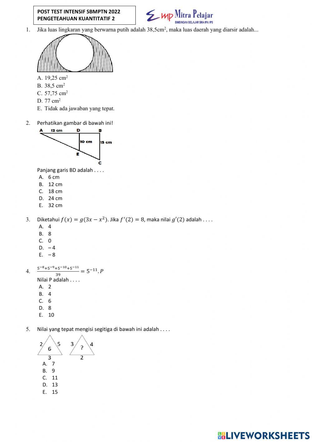 Post test kuantitatif 2 ips