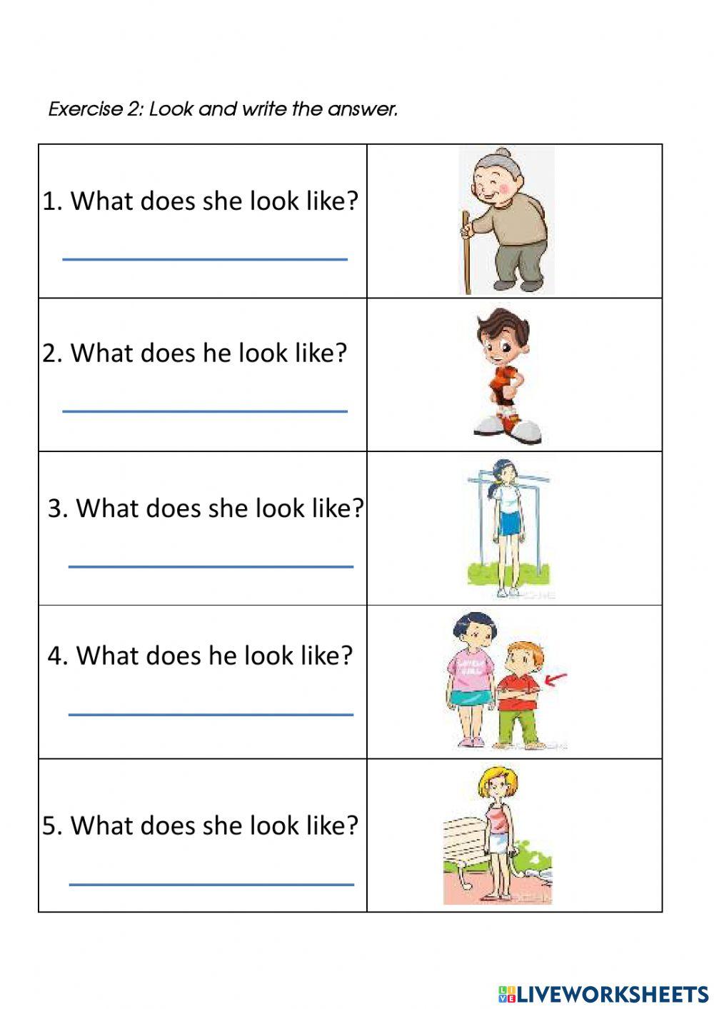 E4- unit 14 what does he look like? L1