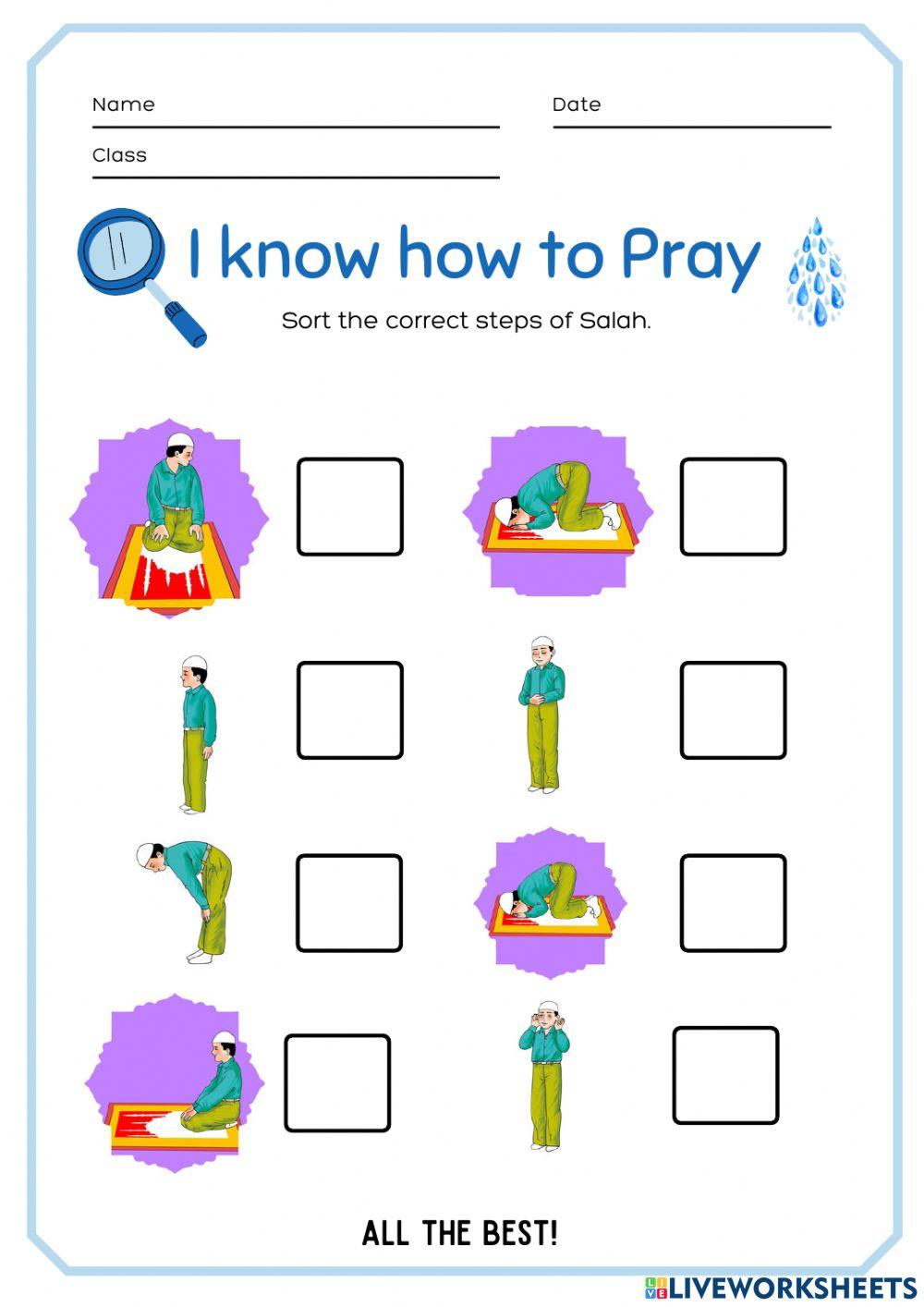 Printable Salah Worksheets