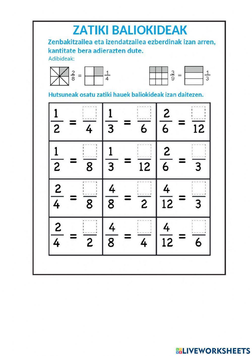 Zatikiak 02 - Zatiki baliokideak