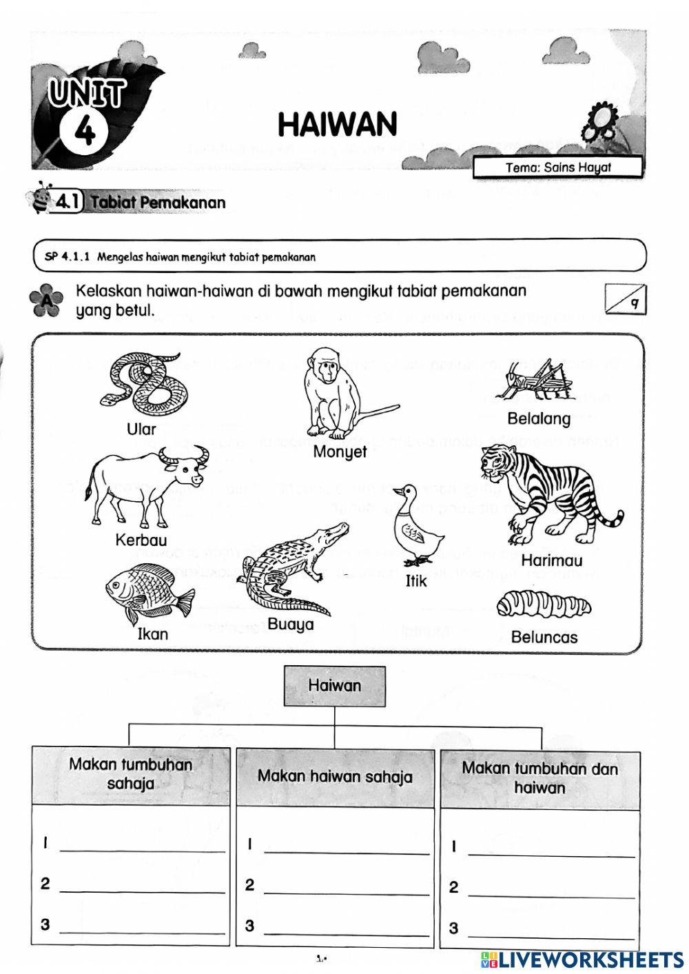 Ulangkaji Sains Tahun 3 :Unit 5 Haiwan & Unit 6 Tumbuhan