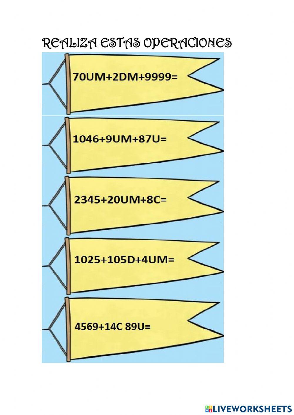 Operaciones magnitud