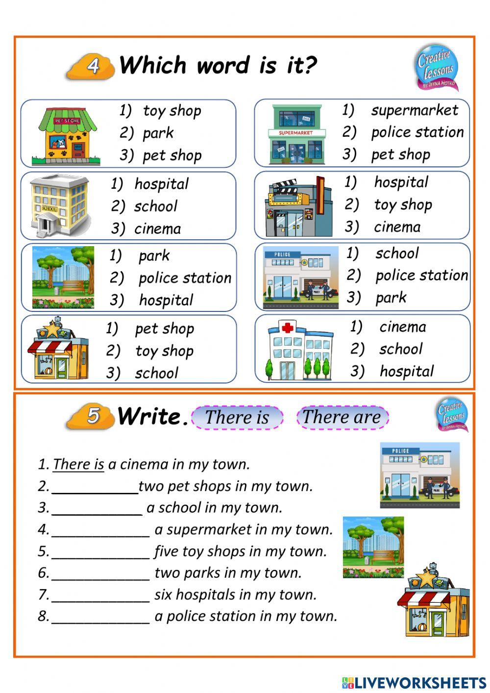 Town There is There are