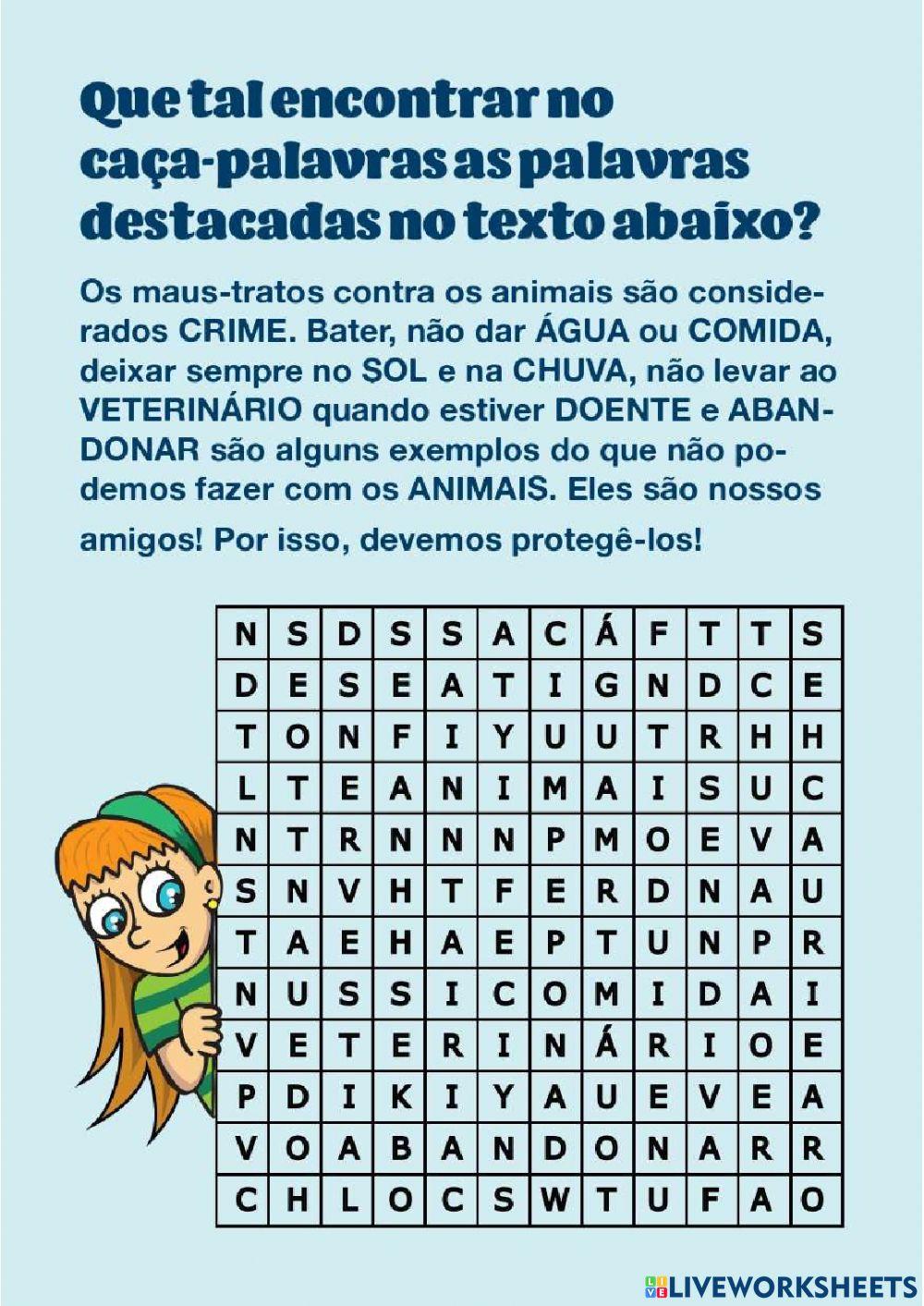 Caça Palavras online exercise for