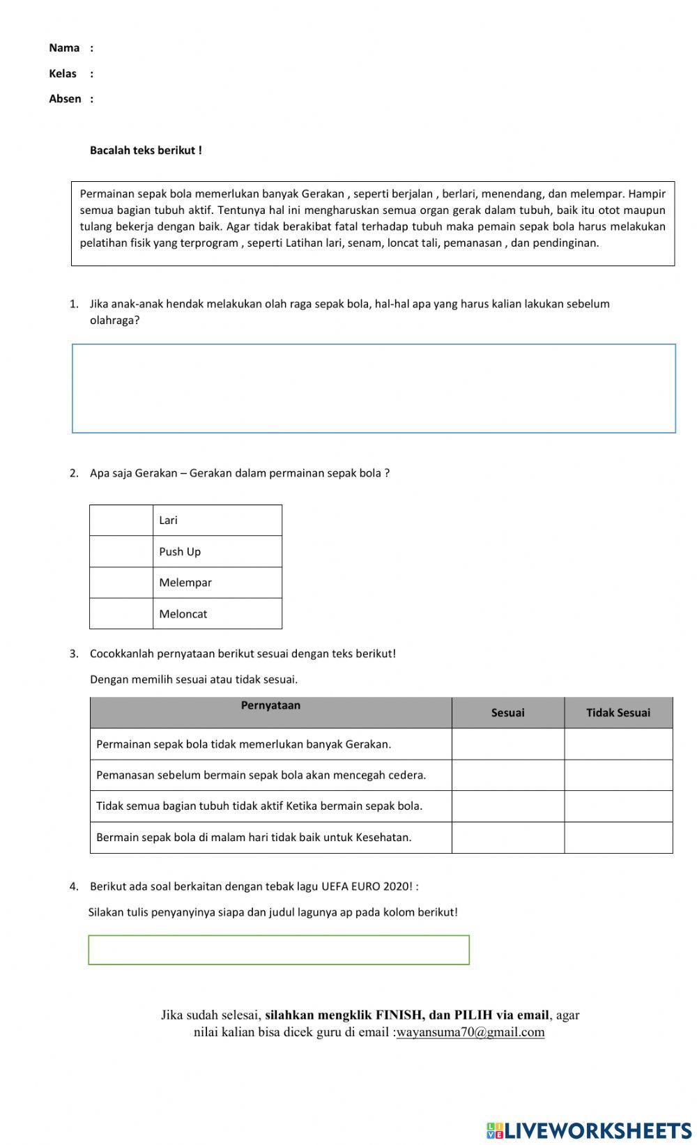 PJOK-Permainan Sepak Bola