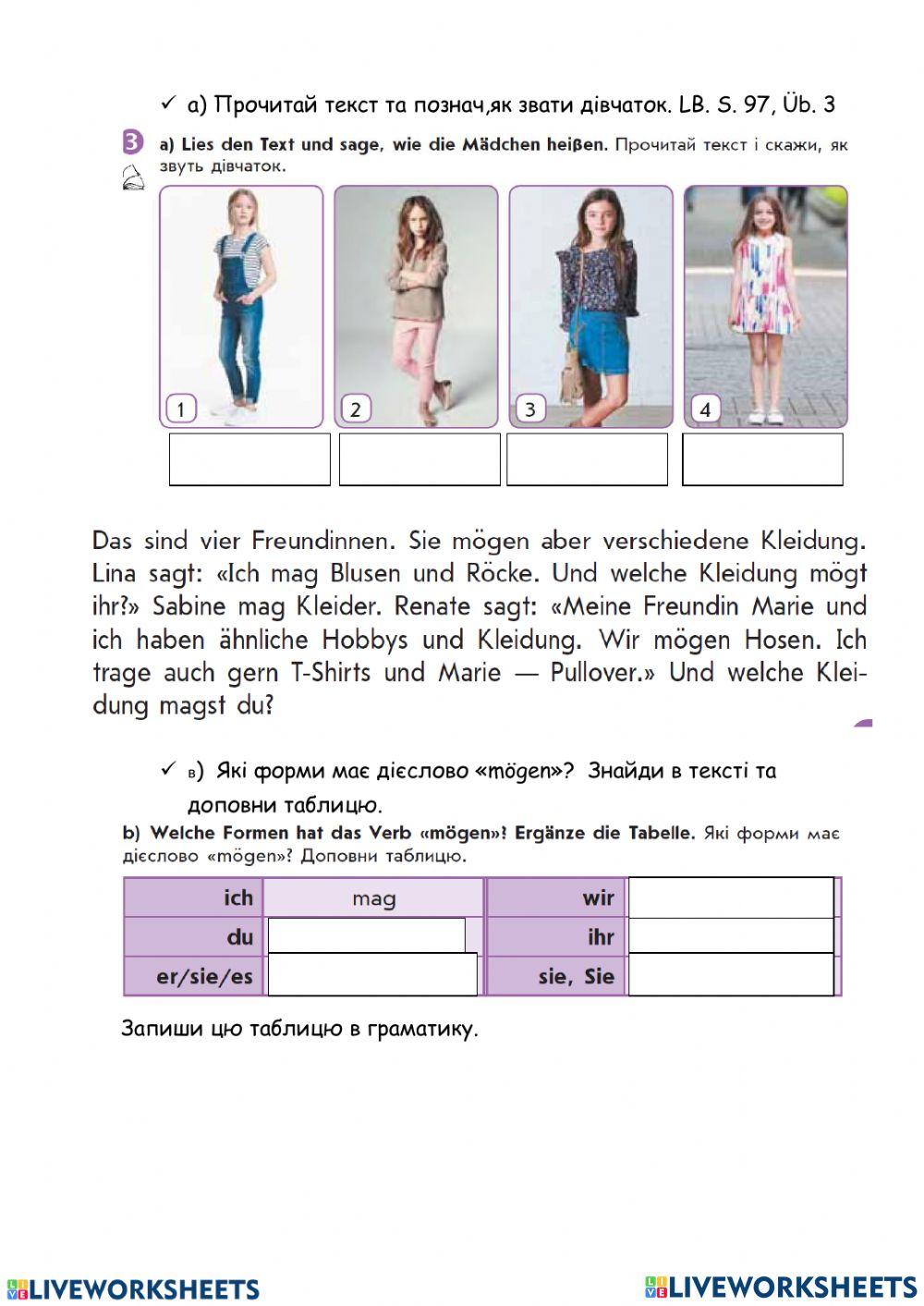 Welche Kleidung magst du?