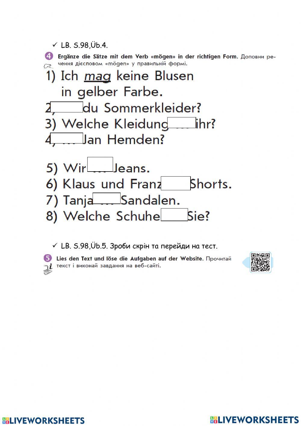 Welche Kleidung magst du?