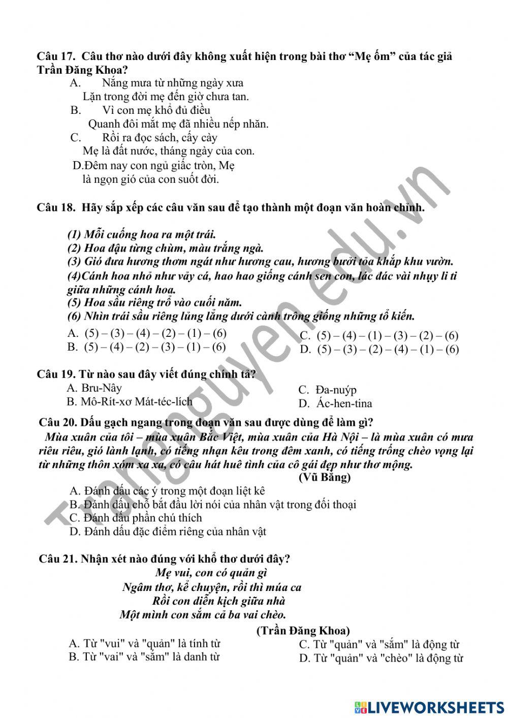 Trạng nguyên Tiếng Việt