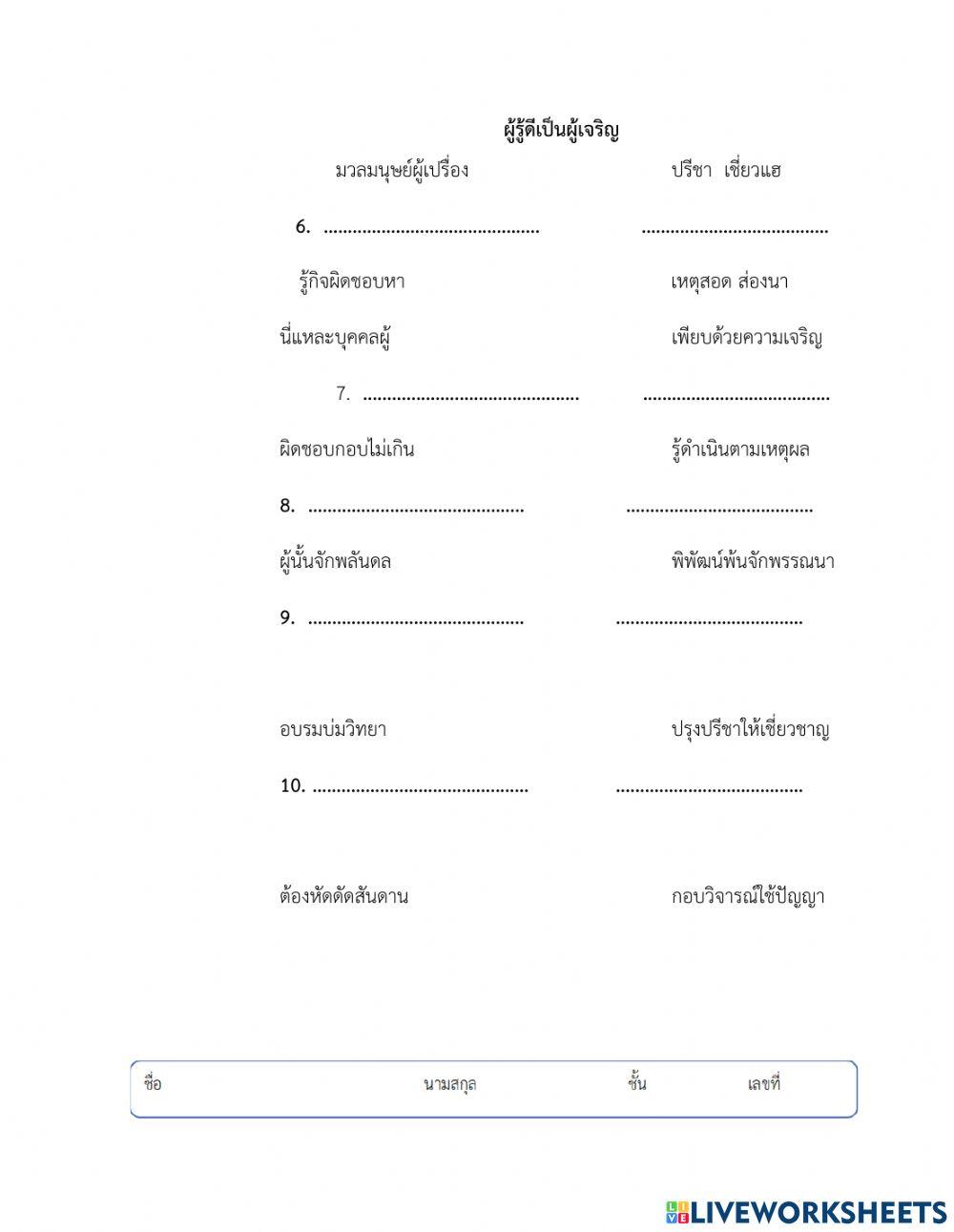 ผู้รู้ดีเป็นผู้เจริญ