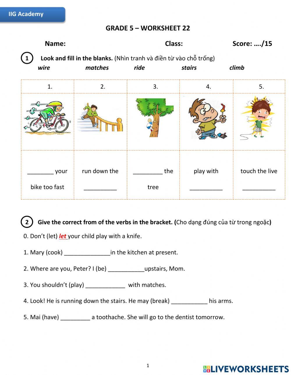 IIG-Grade 5-Worksheet 22