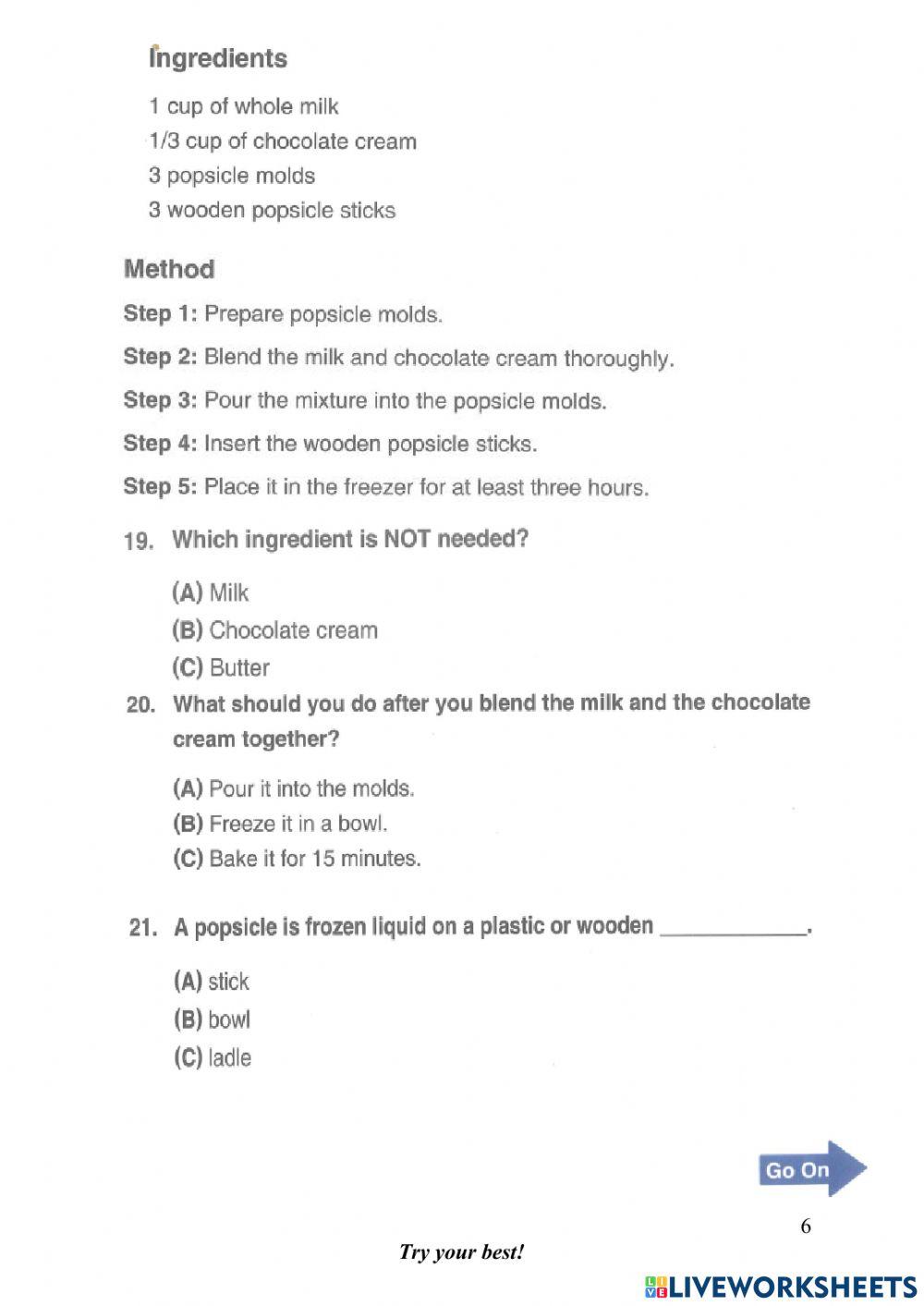 TOEFL PRIMARY PRACTISE TEST STEP 2-READING-MS AN