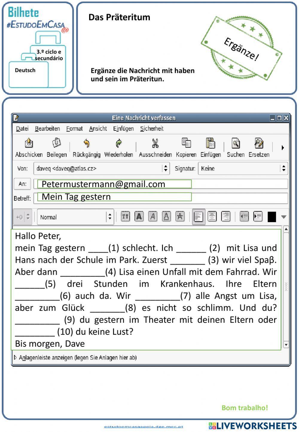 Das Präteritum von haben und sein
