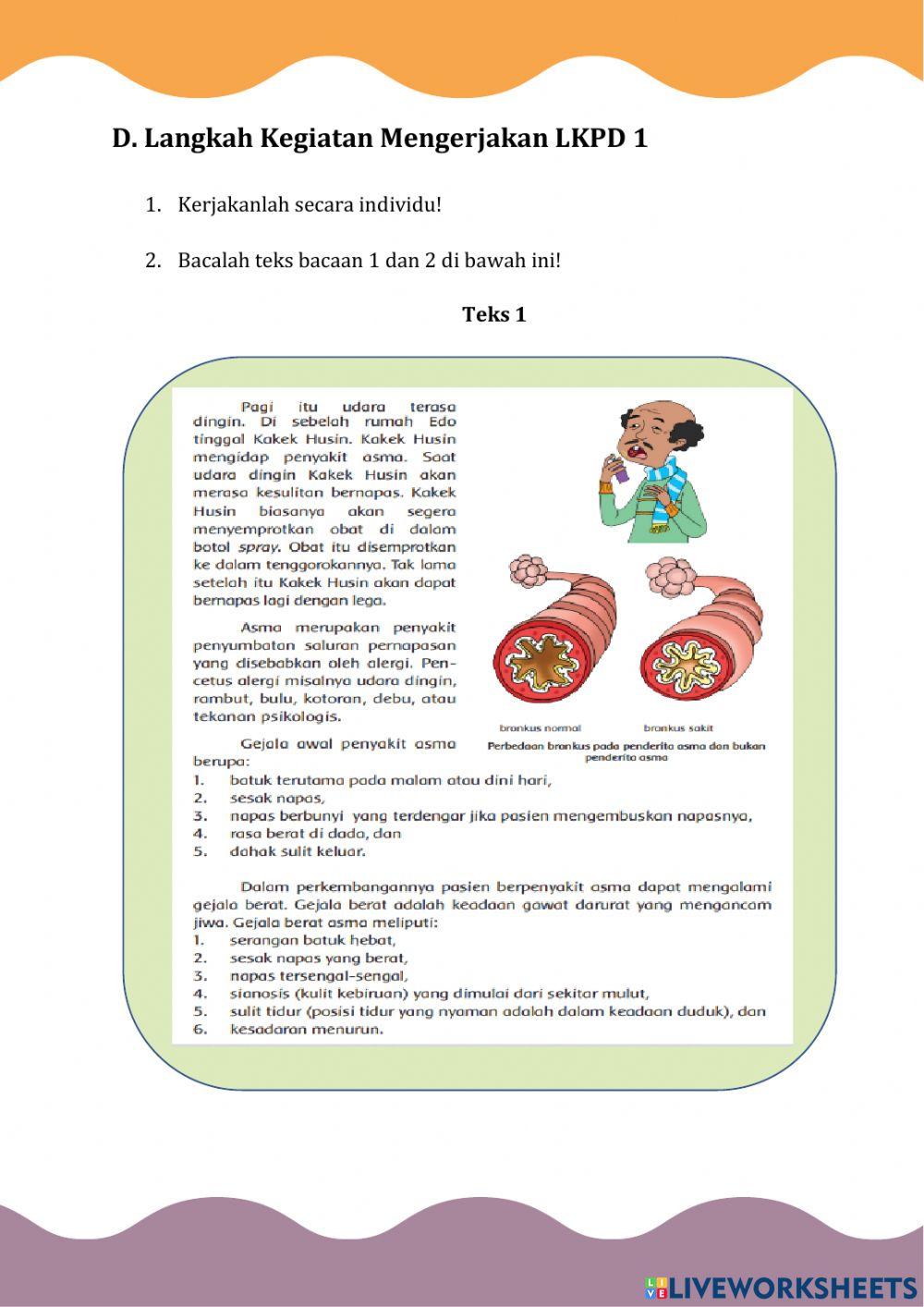 LKPD Bahasa Indonesia Kelas V Tema 2 Subtema 2 Pembelajaran 5