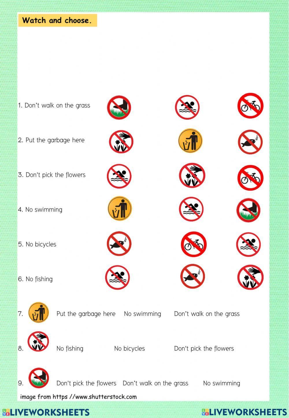 signs in the park P.3