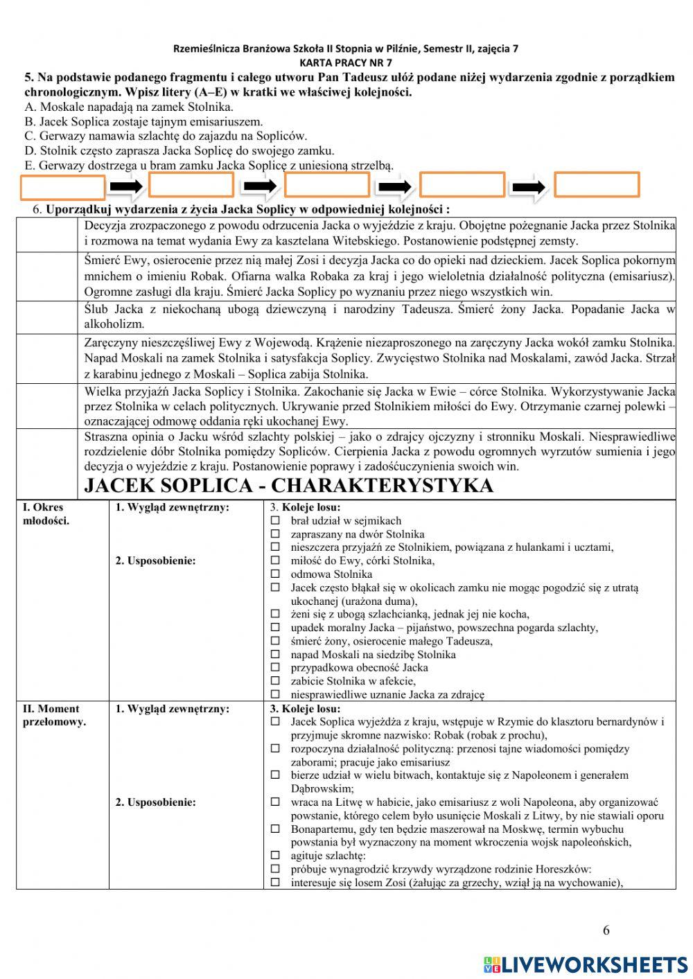 Rzemieślnicza Branżowa Szkoła II Stopnia w Pilźnie, semestr II, zajęcia 7