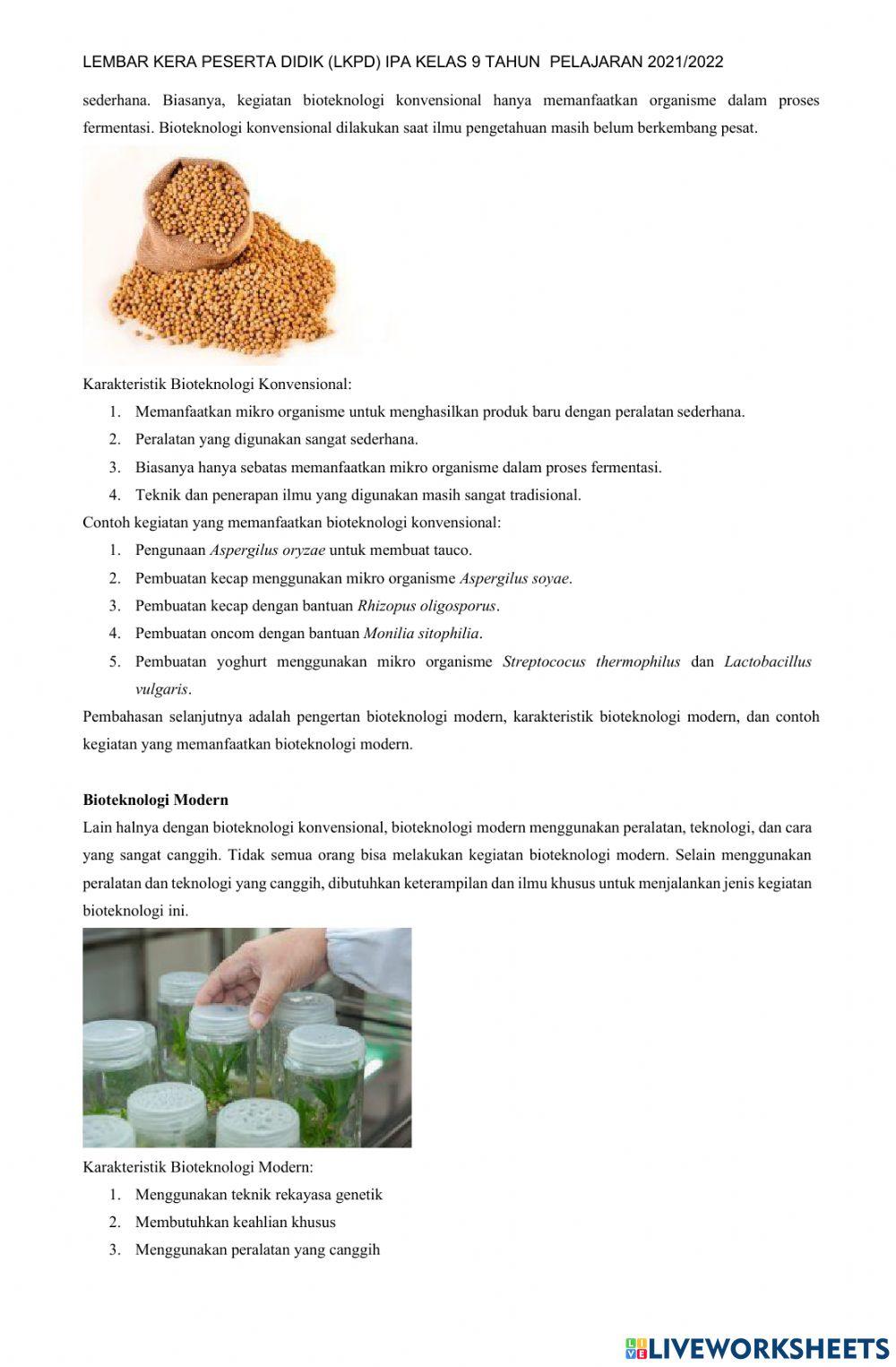 LKPD penerapan bioteknologi