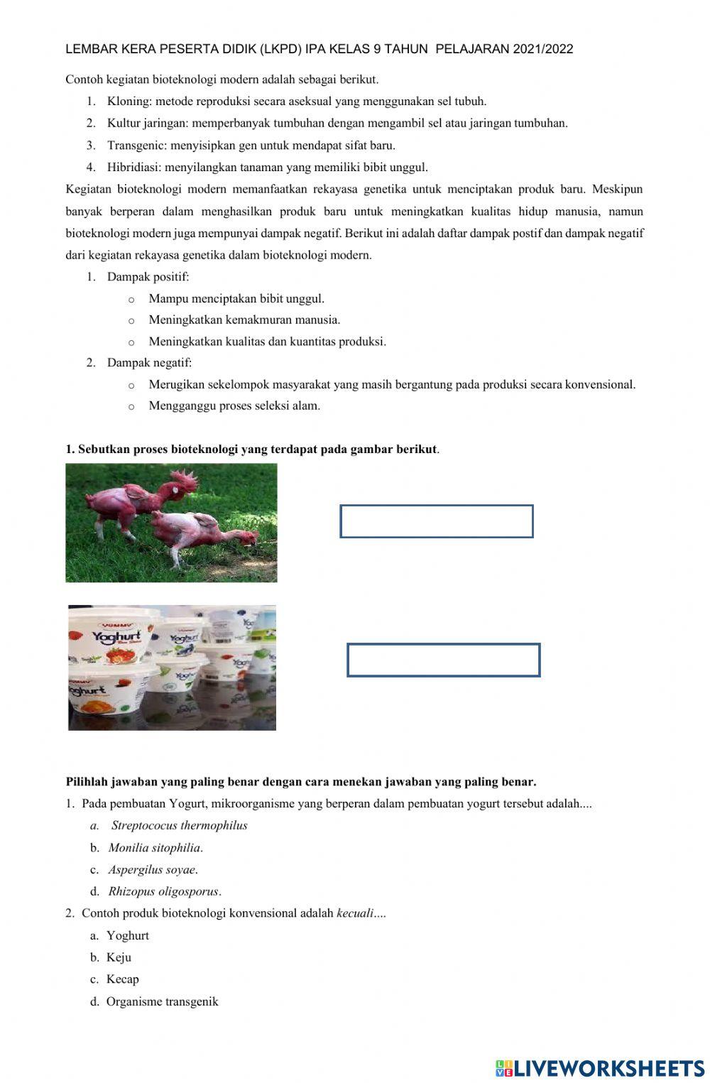 LKPD penerapan bioteknologi