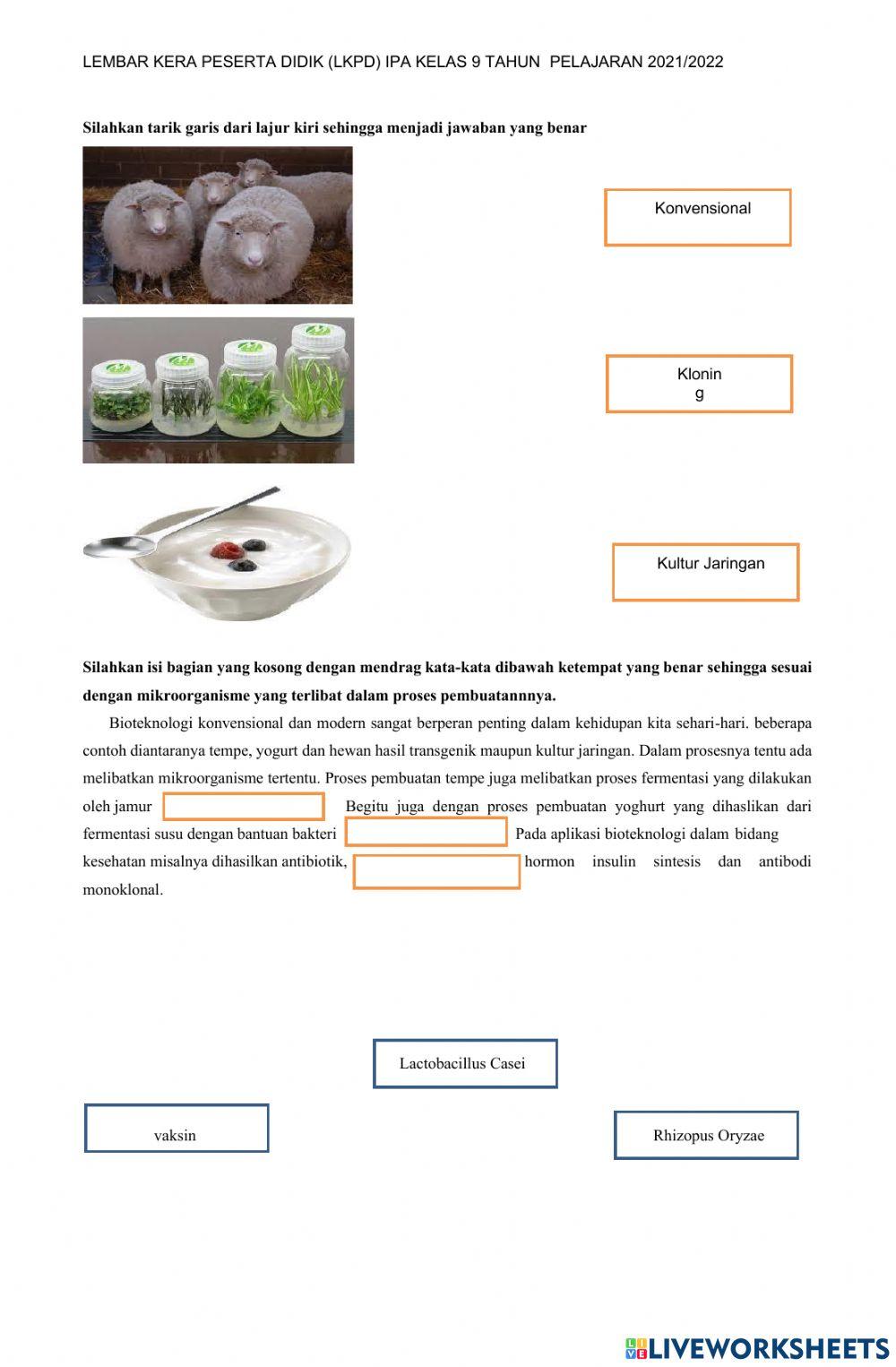 LKPD penerapan bioteknologi