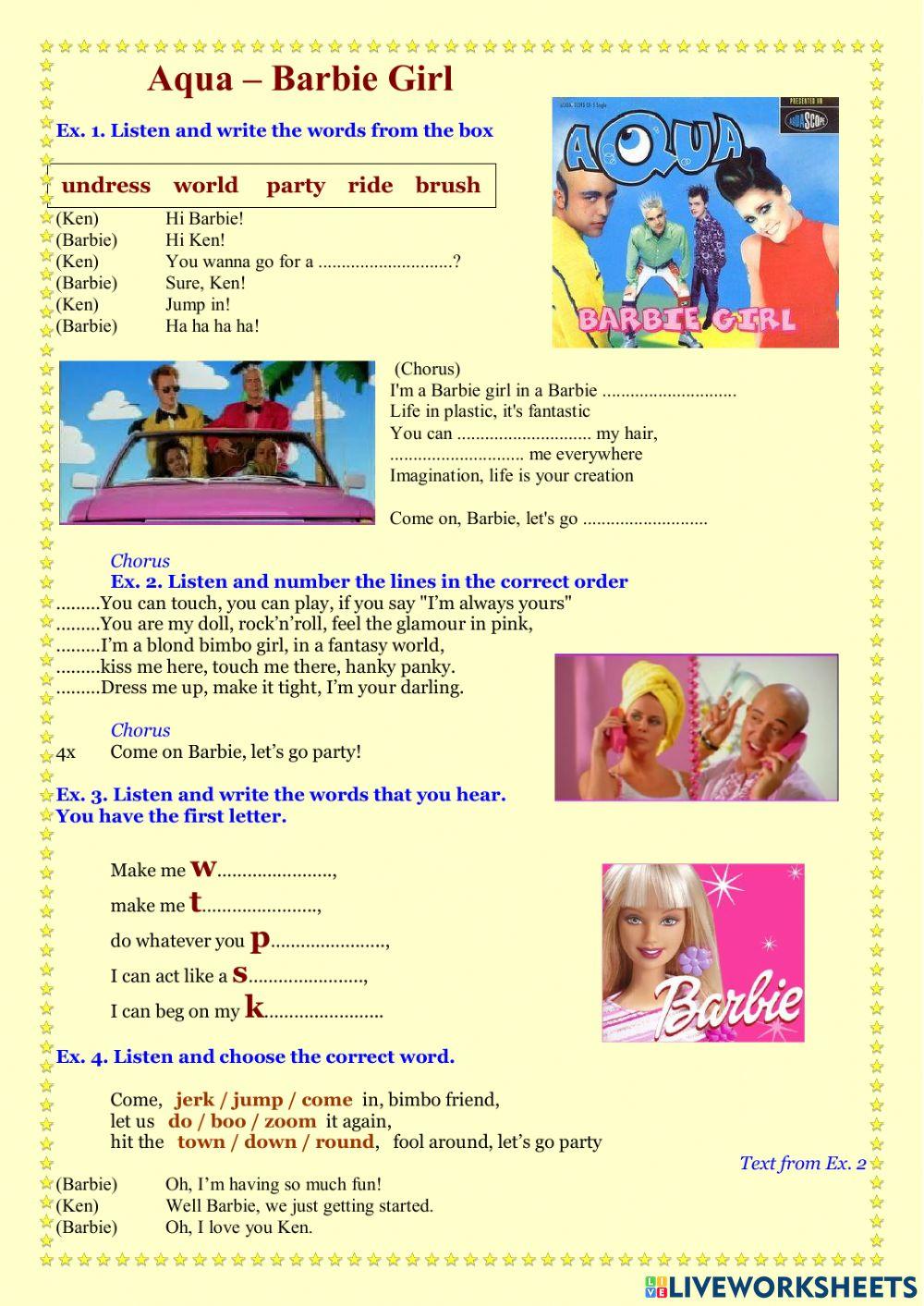 SONG BARBIE GIRL by Aqua