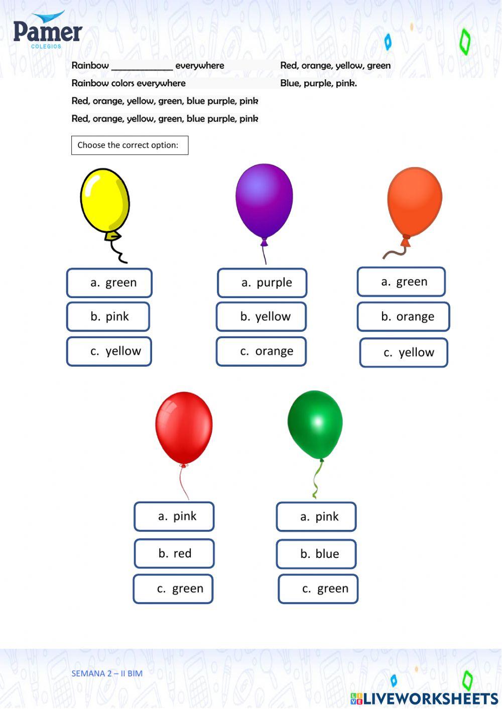 SAL-SEM2-1.º grado-ING-II BIM-RAINBOW COLORS