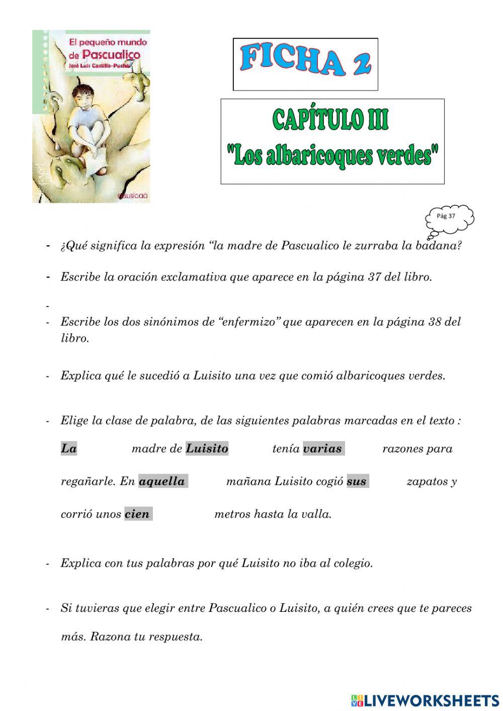 Los albaricoques verdes -el pequeño mundo de pascualico-