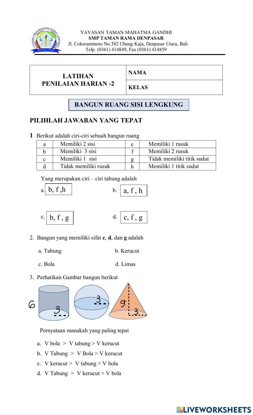 Bangun ruang sisi lengkung