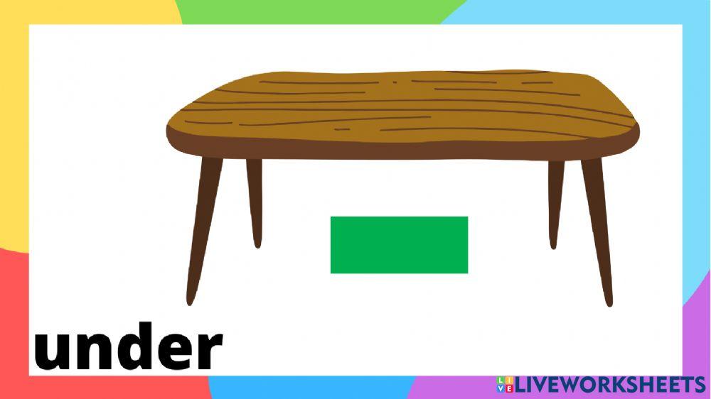 Listen and repeat: Prepositions of Place