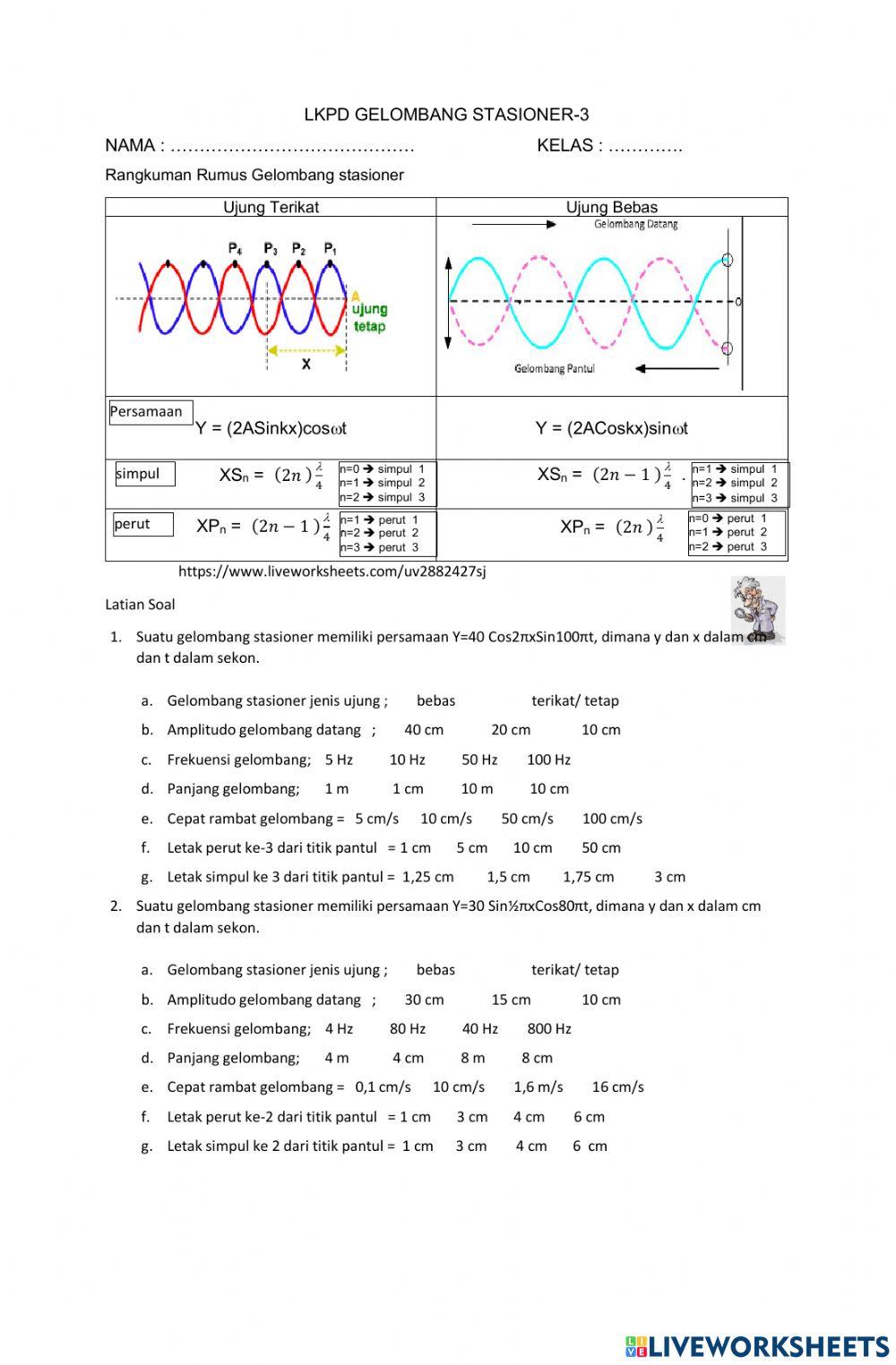 Latihan Gelombang stasioner 3