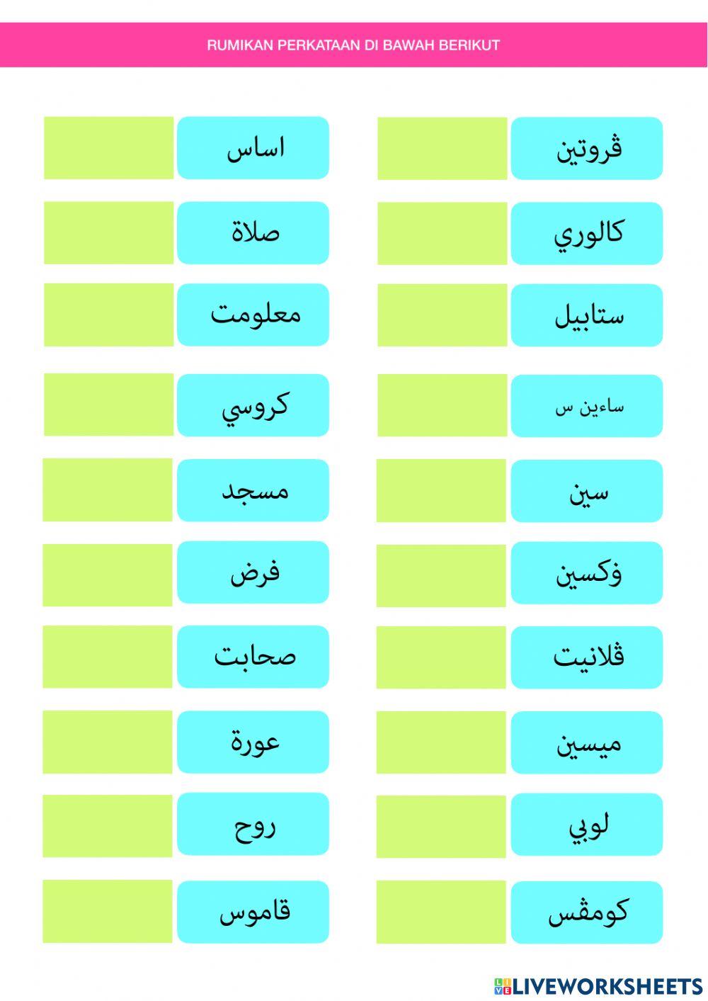 Jawi perkataan pinjaman