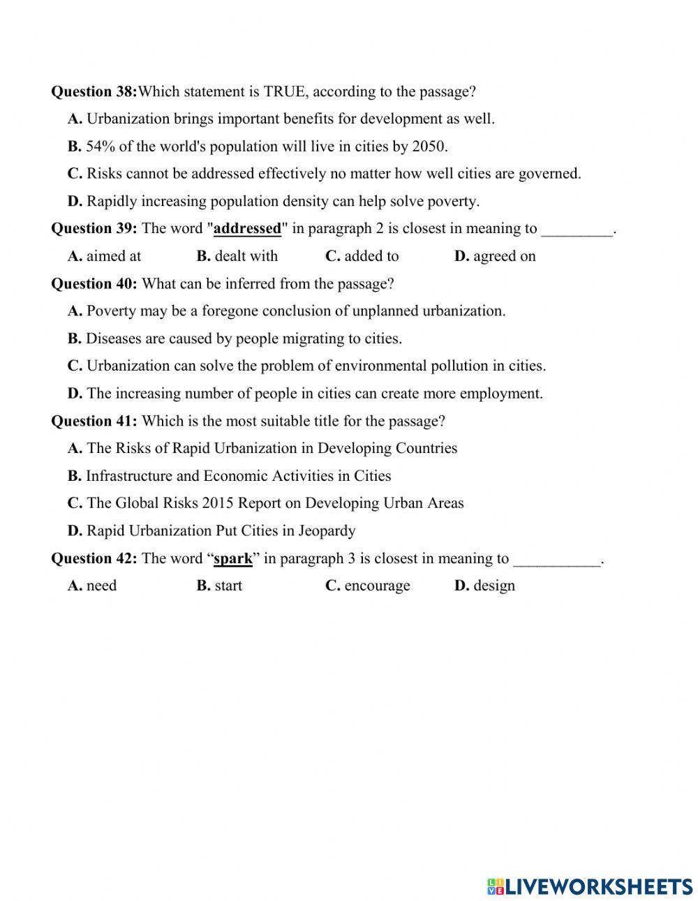 TỐT NGHIỆP THPT 2021 - Reading - Đề tham khảo 3