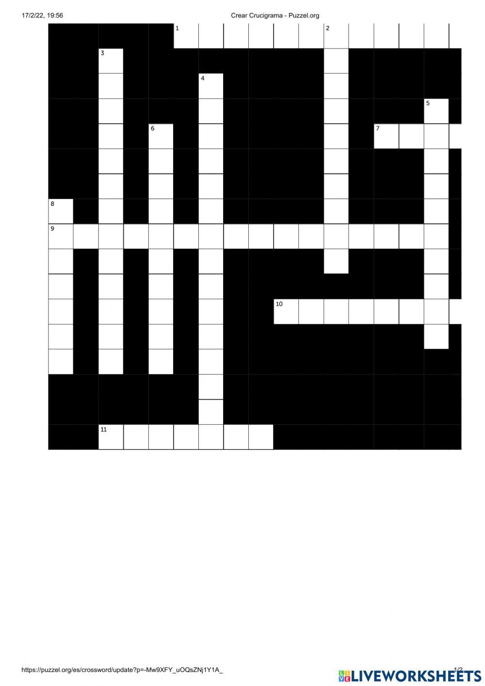 Higher Education Crossword 2022 online exercise for Live Worksheets