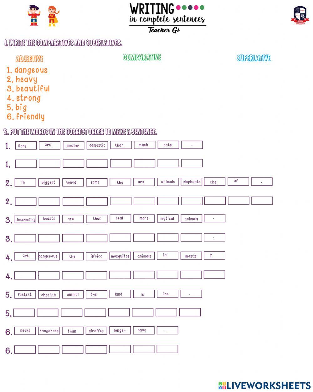 Comparative and Superlative