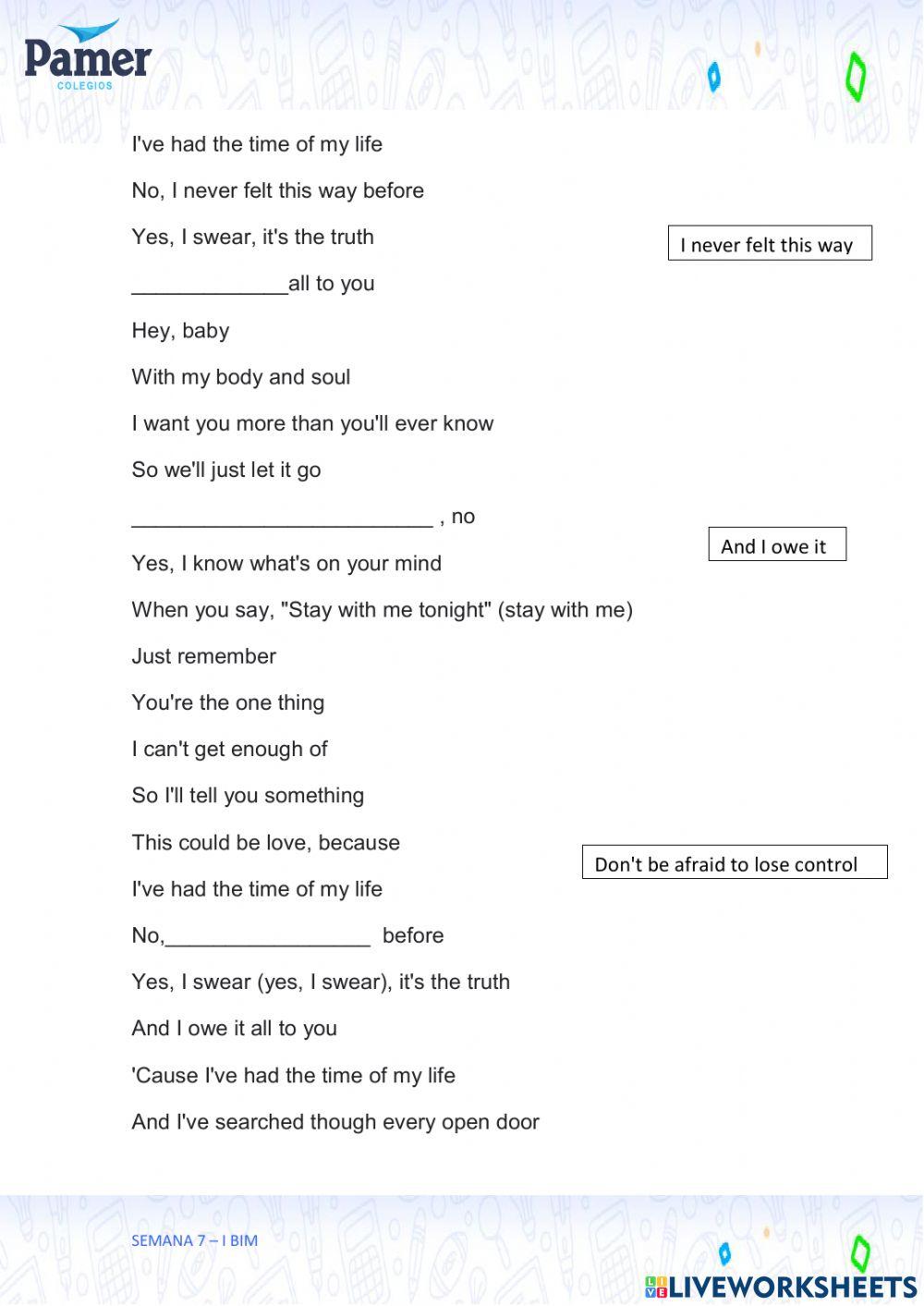 SAL-SEM7-5.año-ING-I BIM-THE TIME OF MY LIFE